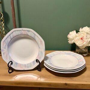 Savoir Vivre Celina Y0010 Rimmed Soup Bowl | Salad Plate | Art Deco | Retired